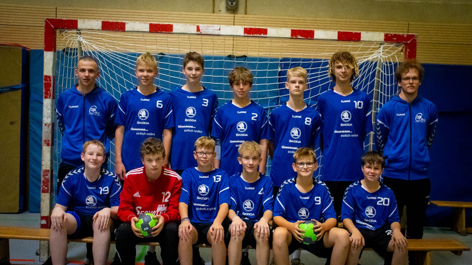 Männliche C-Jugend DJK Coesfeld Handball Mannschaftsfoto der Männlichen C-Jugend des DJK Coesfeld Handball