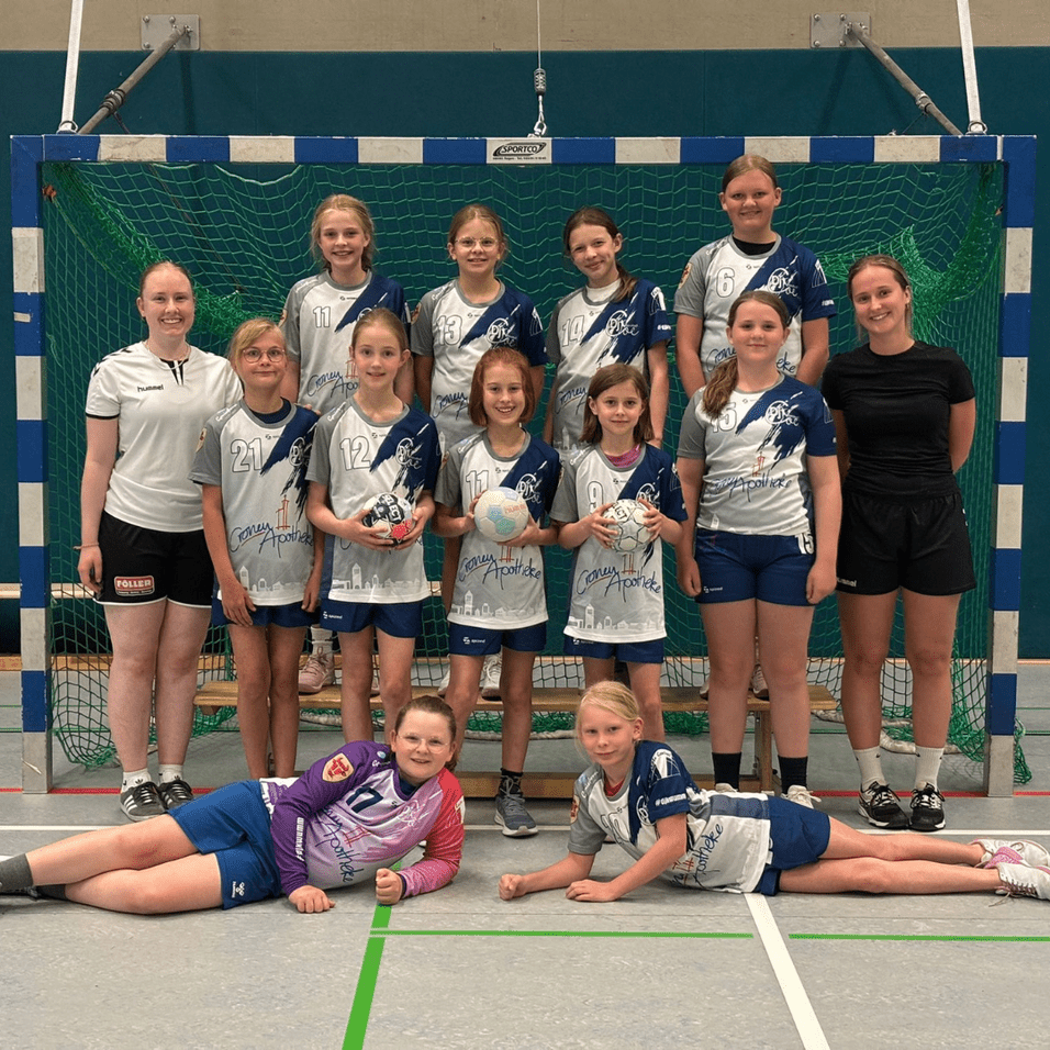 weibliche D Jugend Handball Jugendmannschaft Mädchensport Handball