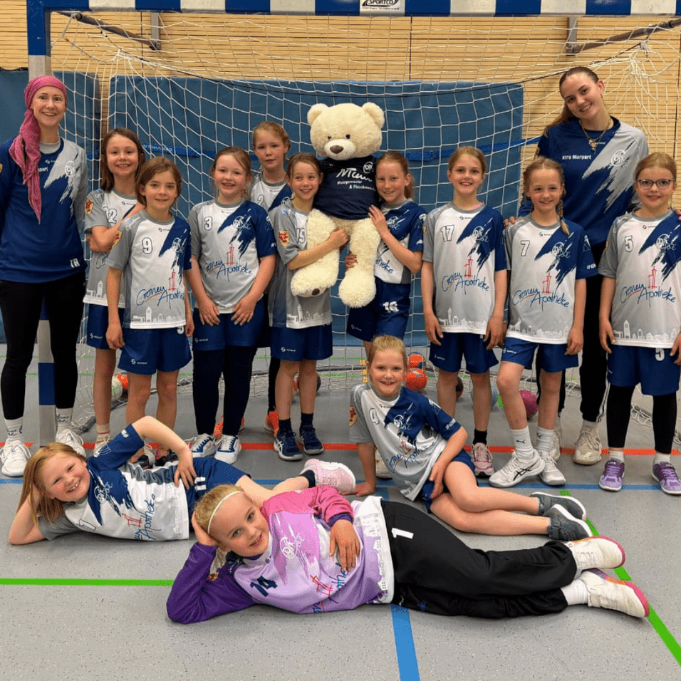 weibliche E Jugend Handball Jugendmannschaft Kindersport Mädchensport