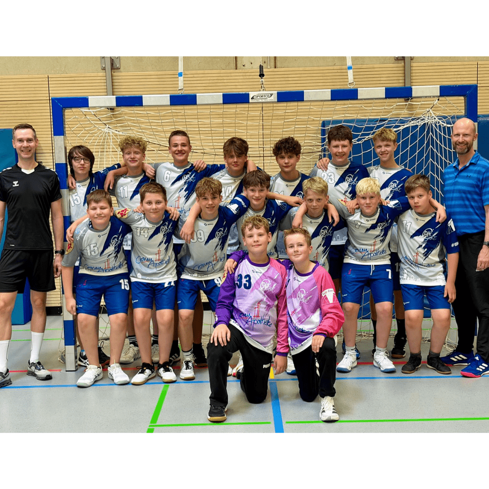 mänliche C Jugend Handball Jugendmannschaft Jungensport Handball