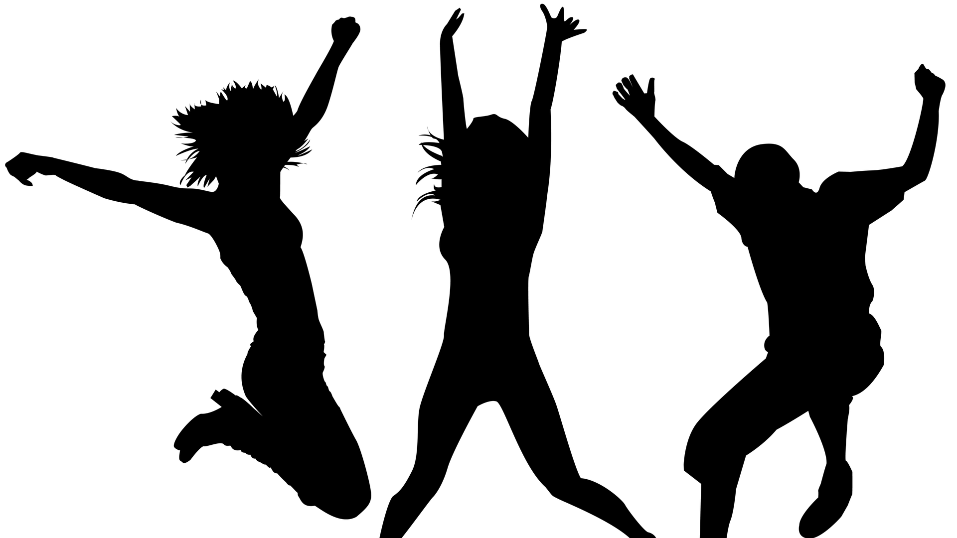 Schwarz-weiße Silhouette eines stilisierten Frauenprofils mit langen Haaren und einem Blumenmotiv.